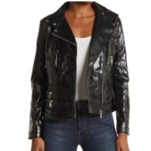 Bernardo Shiny Faux Leather Jacket